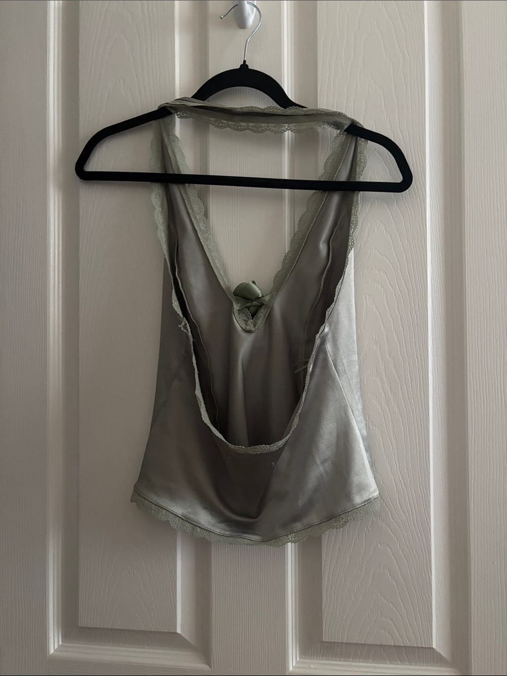 Silky Sage Green Lace-Trim Camisole - Picture 3 of 3